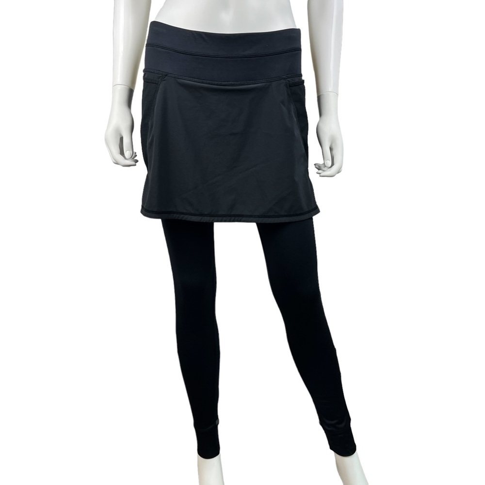 Athleta Black 2-1 Skirt Leggings Size Small